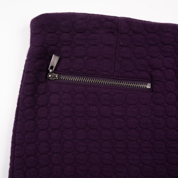 Laundry by SHELLI SEGAL purple waffle weave mini skirt size 10 - Picture 4 of 7